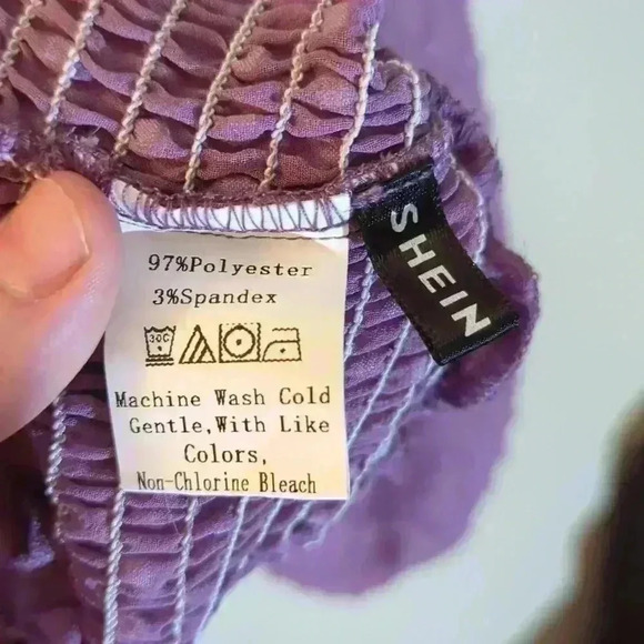 Shein purple blouse, medium/size 6 US, purple - Picture 3 of 5